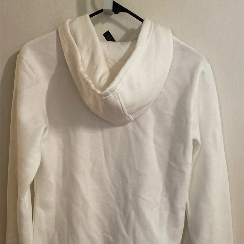 adidas White Hoodie with Pink Pattern Logo - Picture 4 of 4